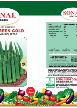Sonal Ridhi Green Gold F-1 Hybrid Bhindi Seeds