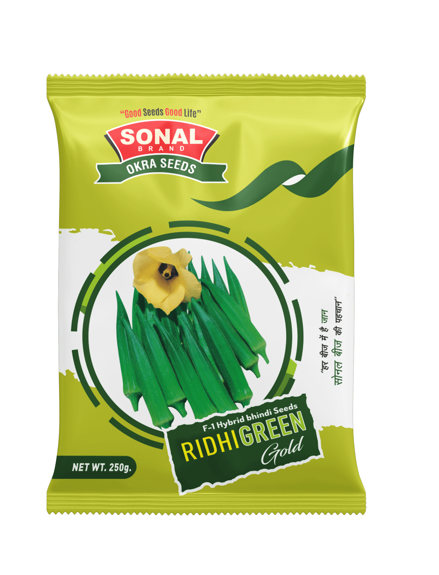 Sonal Ridhi Green Gold F-1 Hybrid Bhindi Seeds