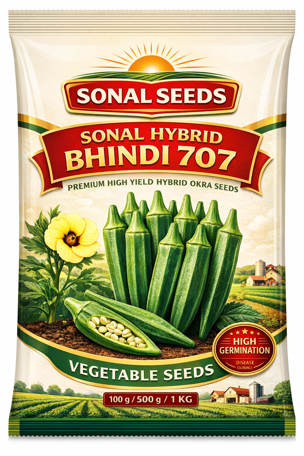 Sonal 707 Hybrid Bhindi Seeds